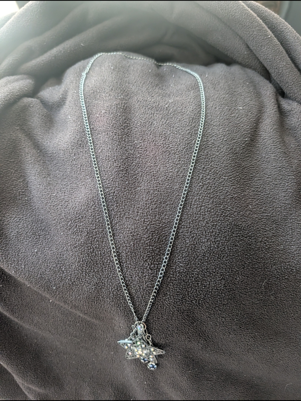 Star Pendant Necklace in Gunmetal - Women Jewelry